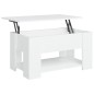 vidaXL Mesa de centro madera contrachapada blanco 79x49x41 cm vidaXL Mesa de centro madera contrachapada blanco 79x49x41 cm