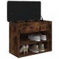 vidaXL Banco zapatero madera de ingeniería roble ahumado 62x32x50 cm vidaXL Banco zapatero madera de ingeniería roble ahumado 62x32x50 cm