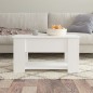 vidaXL Mesa de centro madera contrachapada blanco 79x49x41 cm vidaXL Mesa de centro madera contrachapada blanco 79x49x41 cm