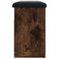 vidaXL Banco zapatero madera de ingeniería roble ahumado 62x32x50 cm vidaXL Banco zapatero madera de ingeniería roble ahumado 62x32x50 cm