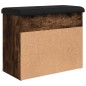 vidaXL Banco zapatero madera de ingeniería roble ahumado 62x32x50 cm vidaXL Banco zapatero madera de ingeniería roble ahumado 62x32x50 cm