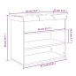 vidaXL Banco zapatero madera de ingeniería roble ahumado 62x32x50 cm vidaXL Banco zapatero madera de ingeniería roble ahumado 62x32x50 cm