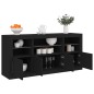 vidaXL Aparador con luces LED negro 142,5x37x67 cm vidaXL Aparador con luces LED negro 142,5x37x67 cm