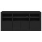 vidaXL Aparador con luces LED negro 142,5x37x67 cm vidaXL Aparador con luces LED negro 142,5x37x67 cm