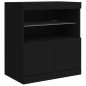 vidaXL Aparador con luces LED negro 142,5x37x67 cm vidaXL Aparador con luces LED negro 142,5x37x67 cm