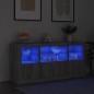 vidaXL Aparador con luces LED gris Sonoma 142,5x37x67 cm vidaXL Aparador con luces LED gris Sonoma 142,5x37x67 cm