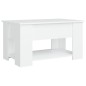vidaXL Mesa de centro madera contrachapada blanco 79x49x41 cm vidaXL Mesa de centro madera contrachapada blanco 79x49x41 cm