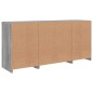 vidaXL Aparador con luces LED gris Sonoma 142,5x37x67 cm vidaXL Aparador con luces LED gris Sonoma 142,5x37x67 cm