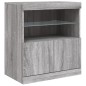 vidaXL Aparador con luces LED gris Sonoma 142,5x37x67 cm vidaXL Aparador con luces LED gris Sonoma 142,5x37x67 cm