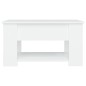 vidaXL Mesa de centro madera contrachapada blanco 79x49x41 cm vidaXL Mesa de centro madera contrachapada blanco 79x49x41 cm