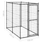 vidaXL Perrera de exterior de acero 110x220x180 cm vidaXL Perrera de exterior de acero 110x220x180 cm