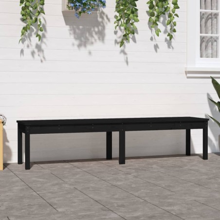 vidaXL Banco de jardín de 2 plazas madera maciza pino 203,5x44x45 cm