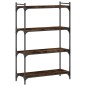 vidaXL Librería 4 estantes madera ingeniería roble ahumado 80x30x120cm vidaXL Librería 4 estantes madera ingeniería roble ahumado 80x30x120cm