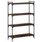 vidaXL Librería 4 estantes madera ingeniería roble ahumado 80x30x120cm vidaXL Librería 4 estantes madera ingeniería roble ahumado 80x30x120cm