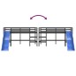 vidaXL Cama alta de niños con tobogán madera maciza negra 90x200 cm vidaXL Cama alta de niños con tobogán madera maciza negra 90x200 cm