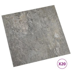 vidaXL Tarimas autoadhesivas 20 piezas PVC 1,86 m² gris