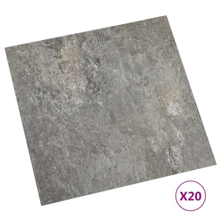 vidaXL Tarimas autoadhesivas 20 piezas PVC 1,86 m² gris