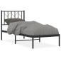 vidaXL Estructura de cama con cabecero metal negro 75x190 cm vidaXL Estructura de cama con cabecero metal negro 75x190 cm