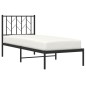 vidaXL Estructura de cama con cabecero metal negro 75x190 cm vidaXL Estructura de cama con cabecero metal negro 75x190 cm