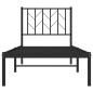 vidaXL Estructura de cama con cabecero metal negro 75x190 cm vidaXL Estructura de cama con cabecero metal negro 75x190 cm