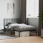 vidaXL Estructura de cama con cabecero metal negro 100x190 cm vidaXL Estructura de cama con cabecero metal negro 100x190 cm