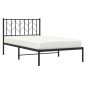 vidaXL Estructura de cama con cabecero metal negro 100x190 cm vidaXL Estructura de cama con cabecero metal negro 100x190 cm