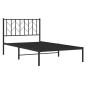 vidaXL Estructura de cama con cabecero metal negro 100x190 cm vidaXL Estructura de cama con cabecero metal negro 100x190 cm