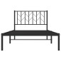 vidaXL Estructura de cama con cabecero metal negro 100x190 cm vidaXL Estructura de cama con cabecero metal negro 100x190 cm
