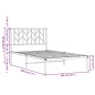 vidaXL Estructura de cama con cabecero metal negro 100x190 cm vidaXL Estructura de cama con cabecero metal negro 100x190 cm