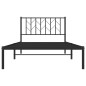 vidaXL Estructura de cama con cabecero metal negro 107x203 cm