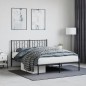 vidaXL Estructura de cama con cabecero metal negro 140x200 cm vidaXL Estructura de cama con cabecero metal negro 140x200 cm