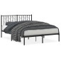vidaXL Estructura de cama con cabecero metal negro 140x200 cm vidaXL Estructura de cama con cabecero metal negro 140x200 cm