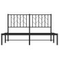 vidaXL Estructura de cama con cabecero metal negro 140x200 cm vidaXL Estructura de cama con cabecero metal negro 140x200 cm