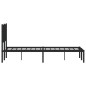 vidaXL Estructura de cama con cabecero metal negro 140x200 cm vidaXL Estructura de cama con cabecero metal negro 140x200 cm