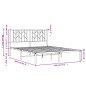 vidaXL Estructura de cama con cabecero metal negro 140x200 cm vidaXL Estructura de cama con cabecero metal negro 140x200 cm