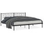 vidaXL Estructura de cama con cabecero metal negro 200x200 cm vidaXL Estructura de cama con cabecero metal negro 200x200 cm
