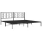 vidaXL Estructura de cama con cabecero metal negro 200x200 cm vidaXL Estructura de cama con cabecero metal negro 200x200 cm