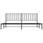 vidaXL Estructura de cama con cabecero metal negro 200x200 cm vidaXL Estructura de cama con cabecero metal negro 200x200 cm