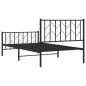 vidaXL Estructura de cama con cabecero y estribo metal negro 100x200cm vidaXL Estructura de cama con cabecero y estribo metal negro 100x200cm