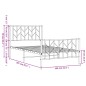 vidaXL Estructura de cama con cabecero y estribo metal negro 100x200cm vidaXL Estructura de cama con cabecero y estribo metal negro 100x200cm