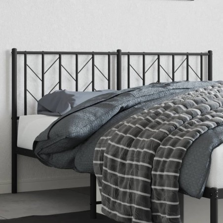 vidaXL Cabecero de metal negro 150 cm