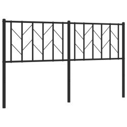 vidaXL Cabecero de metal negro 150 cm