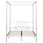 vidaXL Estructura de cama con dosel metal blanco 140x200 cm vidaXL Estructura de cama con dosel metal blanco 140x200 cm