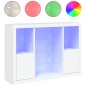 vidaXL Aparadores con luces LED 3 piezas madera de ingeniería blanco vidaXL Aparadores con luces LED 3 piezas madera de ingeniería blanco