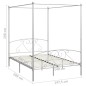 vidaXL Estructura de cama con dosel metal blanco 140x200 cm vidaXL Estructura de cama con dosel metal blanco 140x200 cm