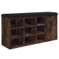 vidaXL Banco zapatero madera de ingeniería roble ahumado 102x32x50 cm vidaXL Banco zapatero madera de ingeniería roble ahumado 102x32x50 cm
