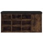 vidaXL Banco zapatero madera de ingeniería roble ahumado 102x32x50 cm vidaXL Banco zapatero madera de ingeniería roble ahumado 102x32x50 cm