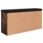 vidaXL Banco zapatero madera de ingeniería roble ahumado 102x32x50 cm vidaXL Banco zapatero madera de ingeniería roble ahumado 102x32x50 cm