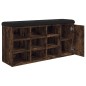 vidaXL Banco zapatero madera de ingeniería roble ahumado 102x32x50 cm vidaXL Banco zapatero madera de ingeniería roble ahumado 102x32x50 cm