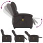 vidaXL Sillón masaje eléctrico elevable cuero auténtico marrón oscuro vidaXL Sillón masaje eléctrico elevable cuero auténtico marrón oscuro